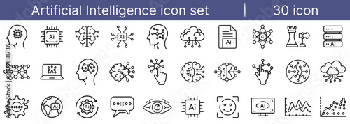 Artificial Intelligence and Machine Learning Icon Design