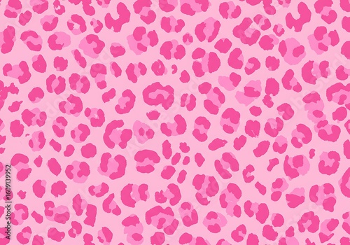 Wallpaper Mural Bright pink leopard fabric texture Torontodigital.ca