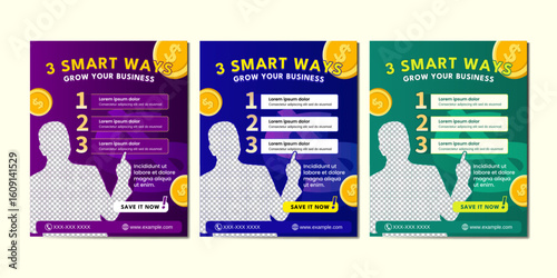 A clean, modern poster set with business tips and strategies. Ideal for startups, presentations, and entrepreneurs. Fully editable and perfect for promoting growth ideas.