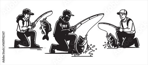 Icons trying to catch bass

