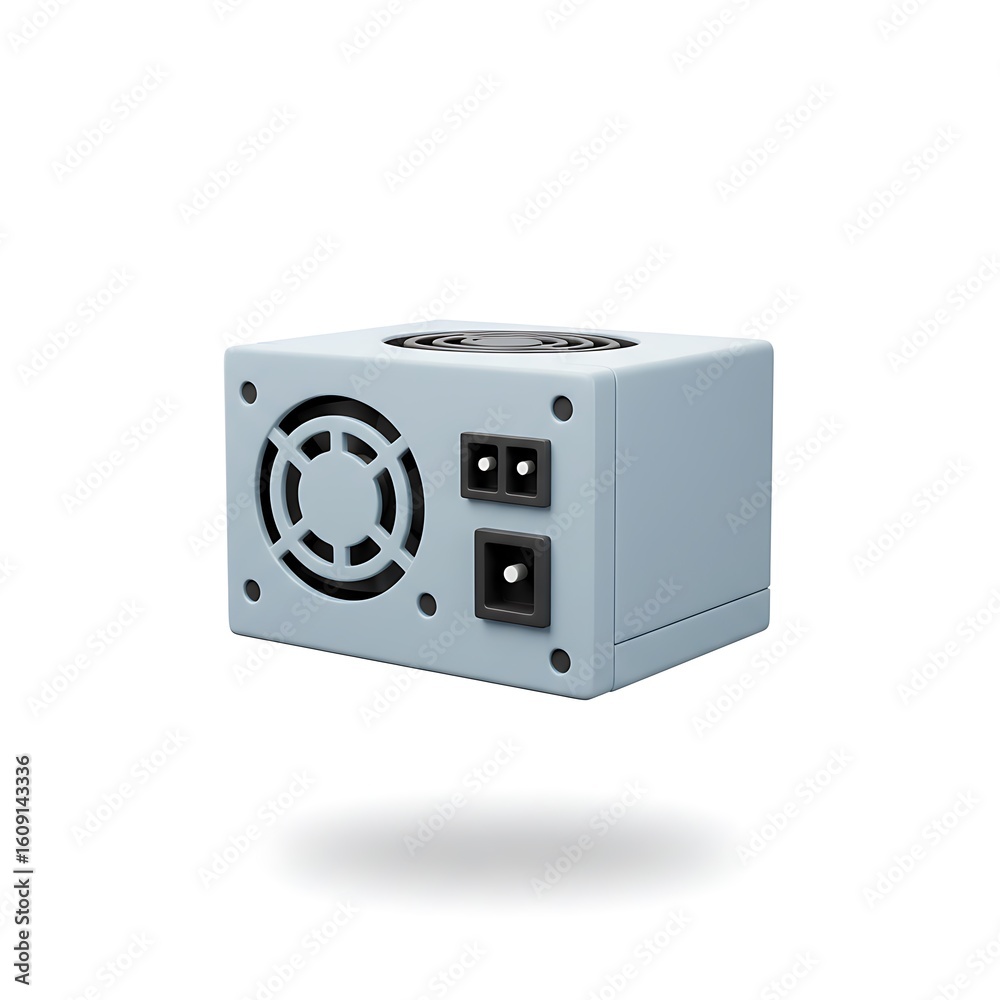 Obraz premium 3D Grey Power Supply Unit