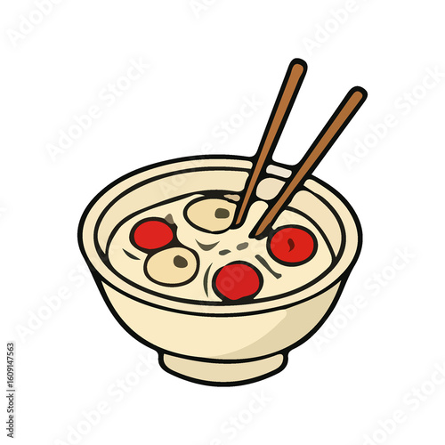Traditional Asian Street Food Items and Cold Drinks from Around the World
