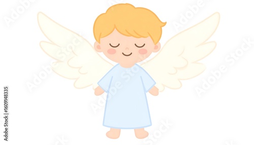 Cute angel child with wings