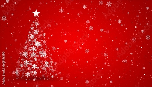 Christmas tree made of snowflakes (1)