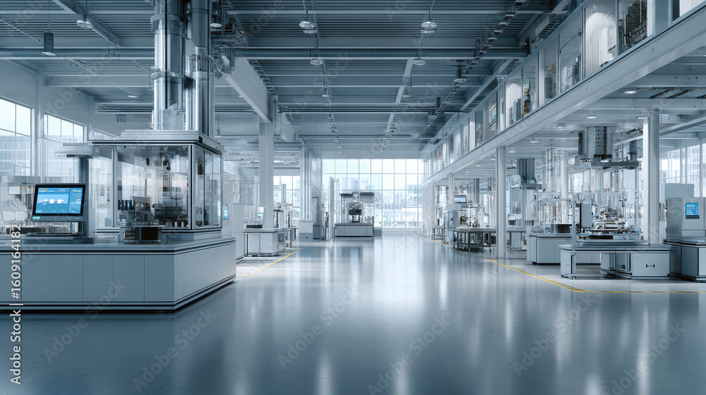 Fototapeta premium cuttingedge automated meat production facility operates without human intervention