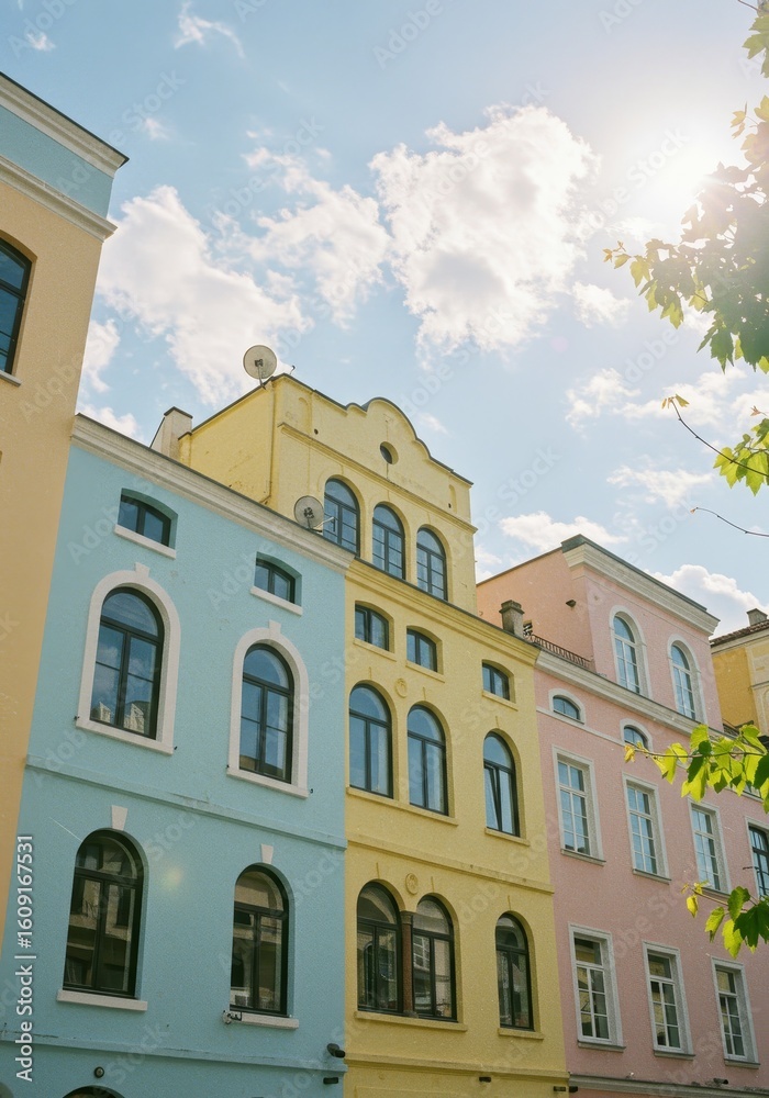 Fototapeta premium Colorful Historic Buildings in a European Town