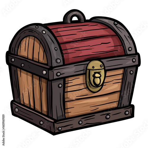 treasure chest isolated on white