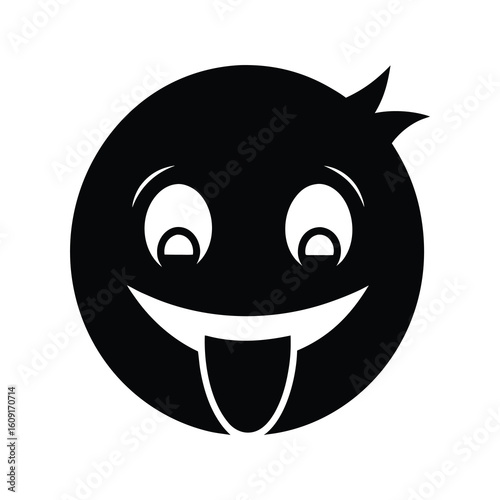 vector illustration of a smiling face