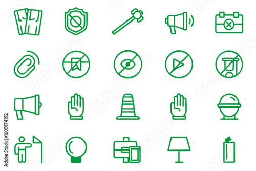 Blocked line graphics collection for creative projects