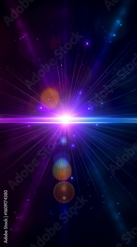 銀河を彩る光の道 - 紫と青の輝きが織りなす未来的な背景