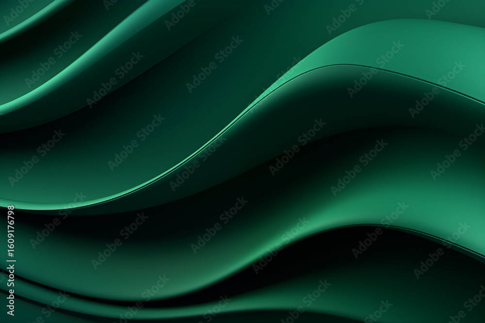 Obraz premium Abstract background with green wavy background