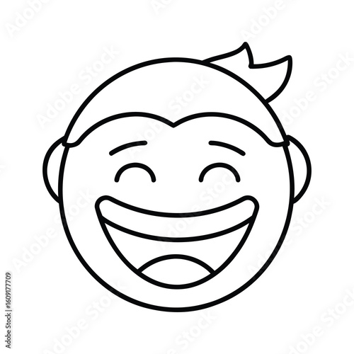 cartoon face of a man