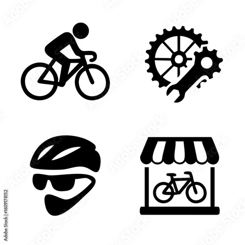 cycling logo set