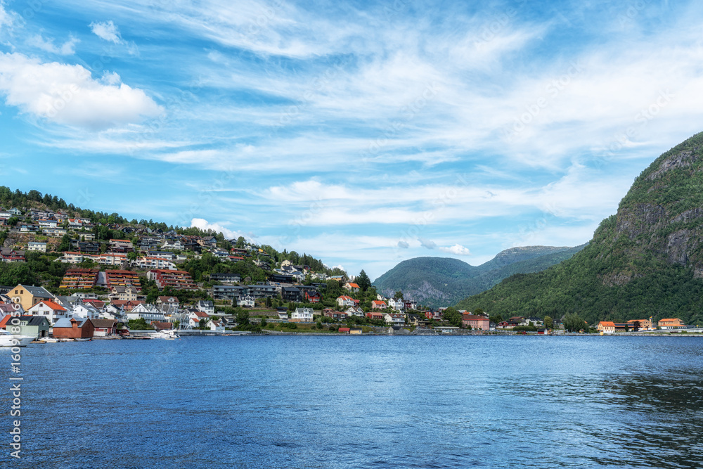 Fototapeta premium Sogndal village view