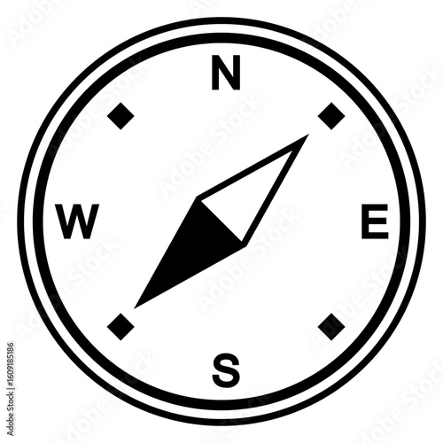Icono brújula simple 