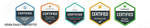 Certified Business Badges Training, Accounting, Anesthesia, Architecture, Supply Manager