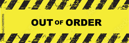 out of order text information sign	