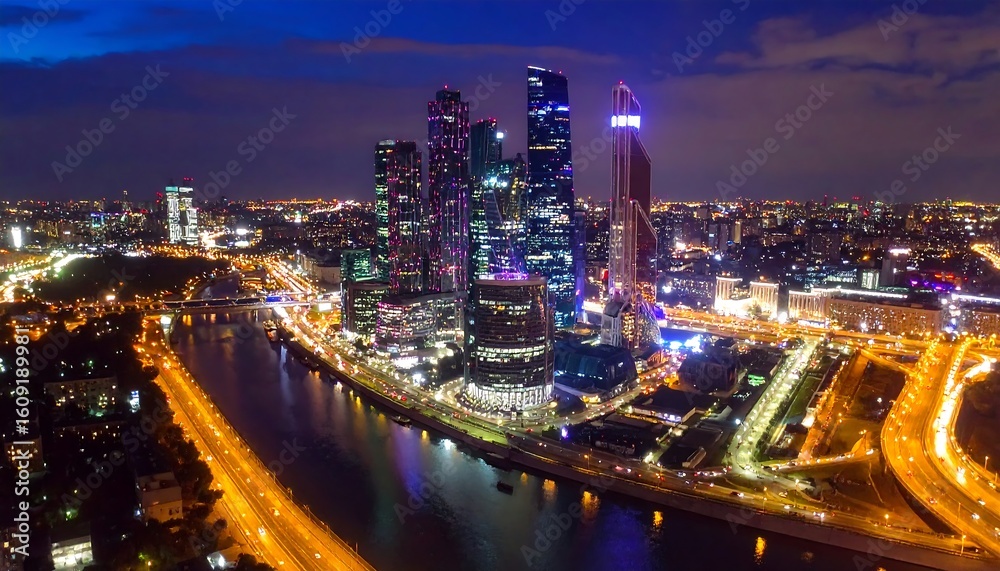 Fototapeta premium City skyline at night