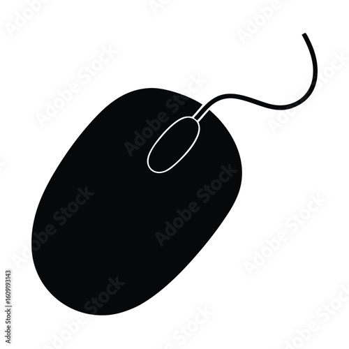 black computer mouse
