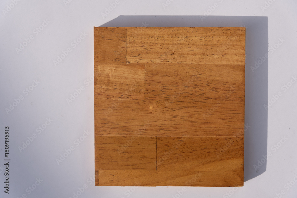 Naklejka premium Wooden on white background.