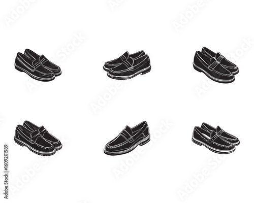 Elegant mens leather loafers in a stylish pattern design for fashion enthusiasts and footwear businesses showcase of versatile shoe collection