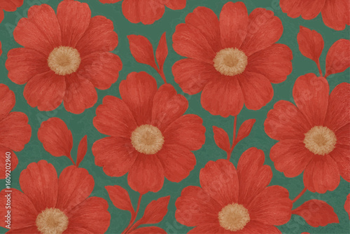 Wallpaper Mural seamless floral background Torontodigital.ca