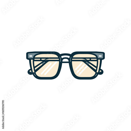 Stylish retro sunglasses with clear lenses showcased against a minimalistic background