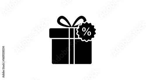 Unwrap incredible savings with this festive gift icon symbolizing discounts and special offers, perfect for promotions and sales campaigns