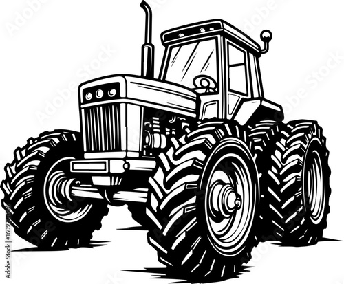 Tractors Silhouette Collection vector bundle