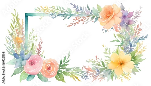Delicate watercolor rose hip dogrose flower layout perfect for personalizing cards, invitations, and posters for any special occasion Generative AI
