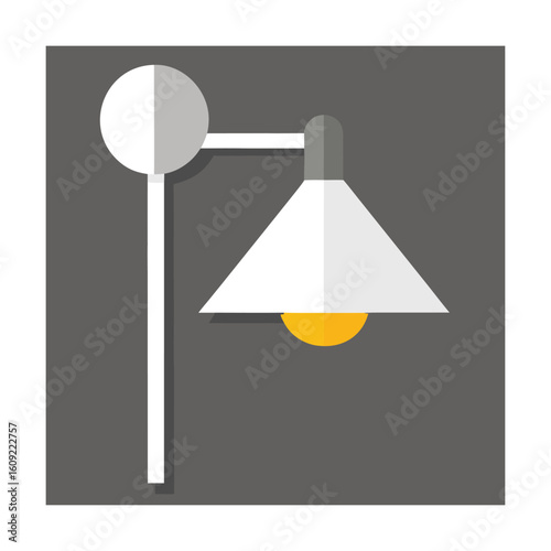 Wall Mounted Lamp In Modern Design On White