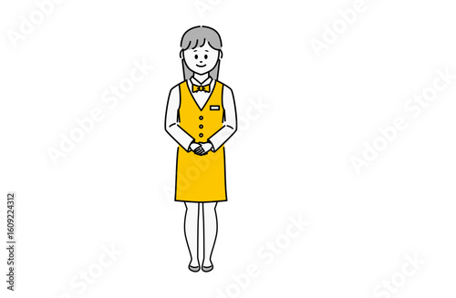 制服を着ている女性