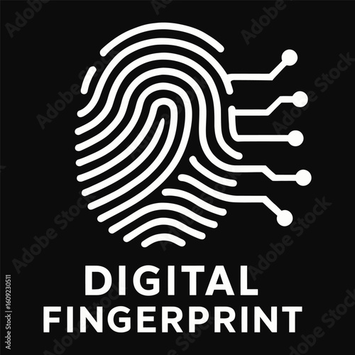 A digital fingerprint is a unique pattern of lines and dots that is used to identify a person. It is created by scanning a person's finger and converting the data into a digital format