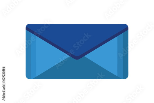 Mail Envelope Icon In Flat Cartoon Design On White Background