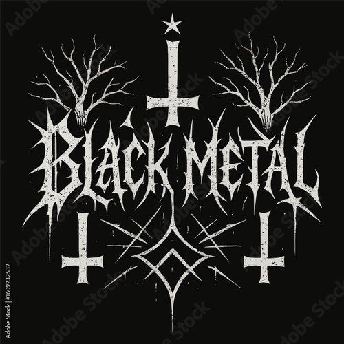 Black metal is a dark and ominous genre of music. It is characterized by its heavy, distorted guitar riffs and aggressive vocals. The lyrics often deal with themes of death, darkness, and the occult