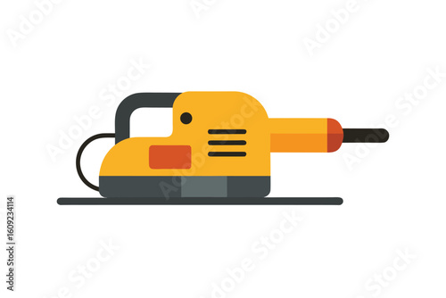 Electric Sander In Flat Design On White Background