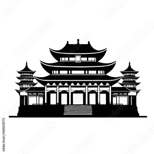Exquisite Black & White Temple Icons
A collection of sophisticated black and white icons featuring stunning temple architecture
