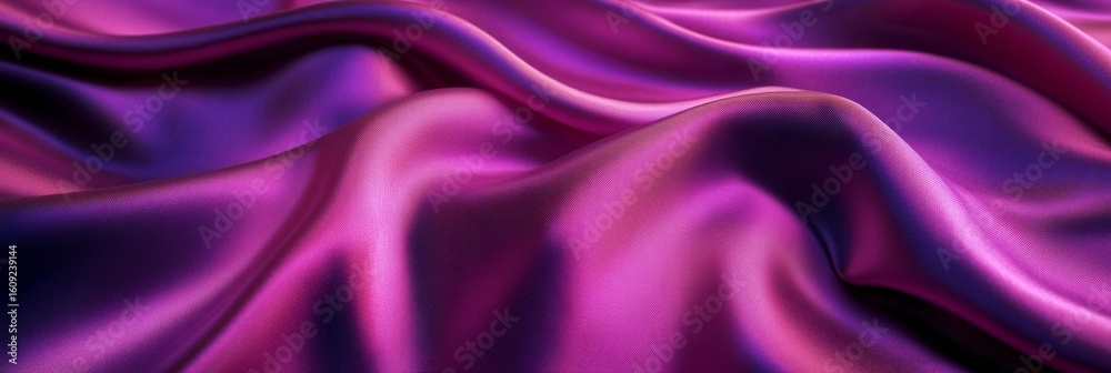 Fototapeta premium Elegant flowing fabric with a purple gradient, soft and smooth texture suitable for fashion, textile or decor design background