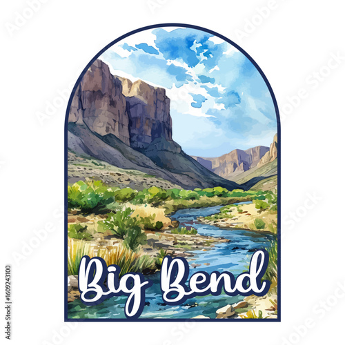 Big Bend national park, USA National park, Retro National park, United States of America National Park, national park service