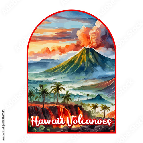 Hawaii USA National park, Retro National park, United States of America National Park, national park service, Hawai'i national park	