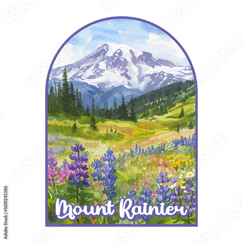 Mount Rainier USA National park, Retro National park, United States of America National Park, national park service