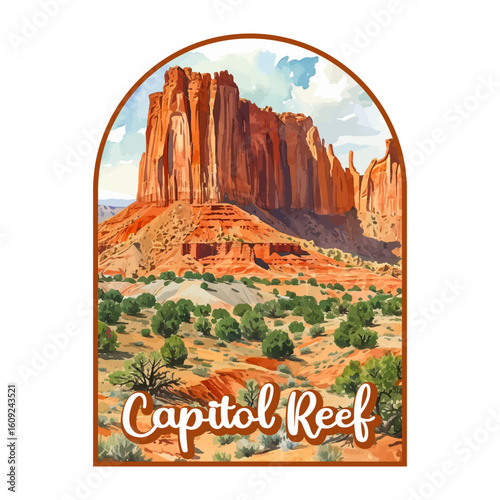 Capitol reef national park, USA National park, Retro National park, United States of America National Park, national park service