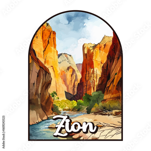 Zion National park, Retro National park, United States of America National Park, national park service