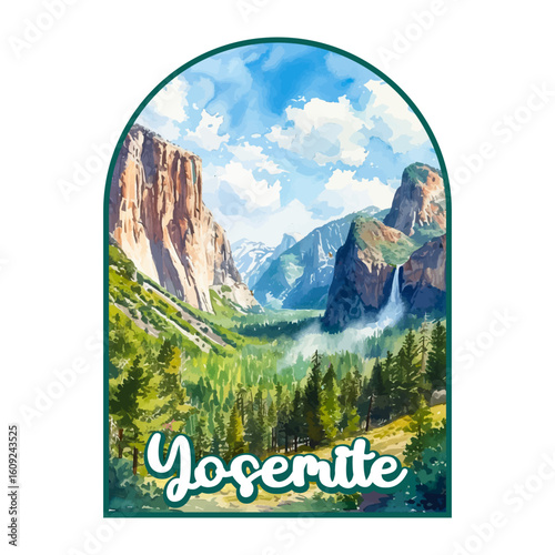 Yosemite national park, Retro National park, United States of America National Park, national park service
