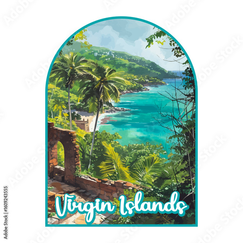 Virgin Islands National park, Retro National park, United States of America National Park, national park service