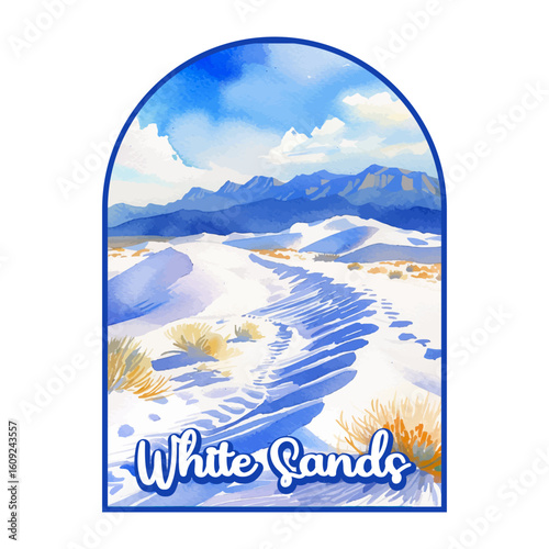 White Sands National park, Retro National park, United States of America National Park, national park service	
