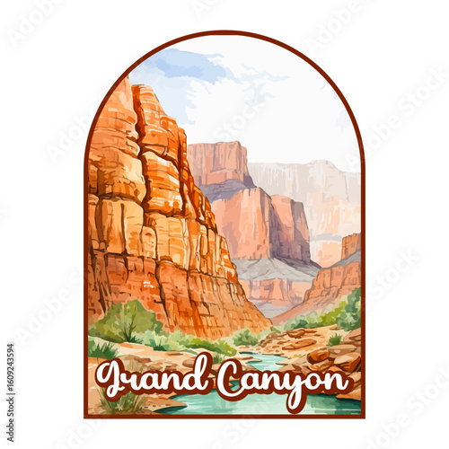 Grand Canyon USA National park, Retro National park, United States of America National Park, national park service