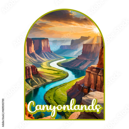 Canyonlands USA National park, Retro National park, United States of America National Park, national park service