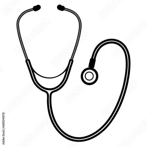 Stethoscope Line Art Vector
