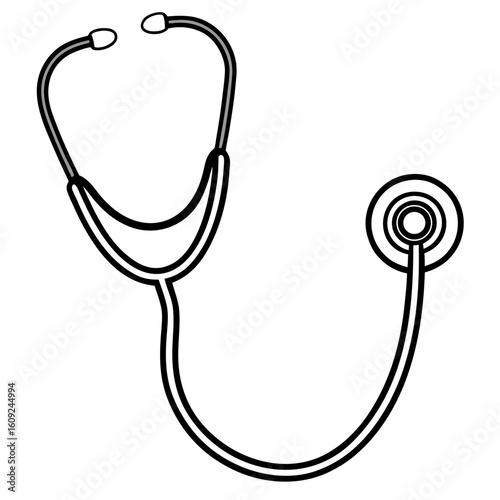 Stethoscope Line Art Vector